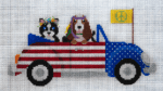 JP Needlepoint - Pets on Patriotic Peace Tour